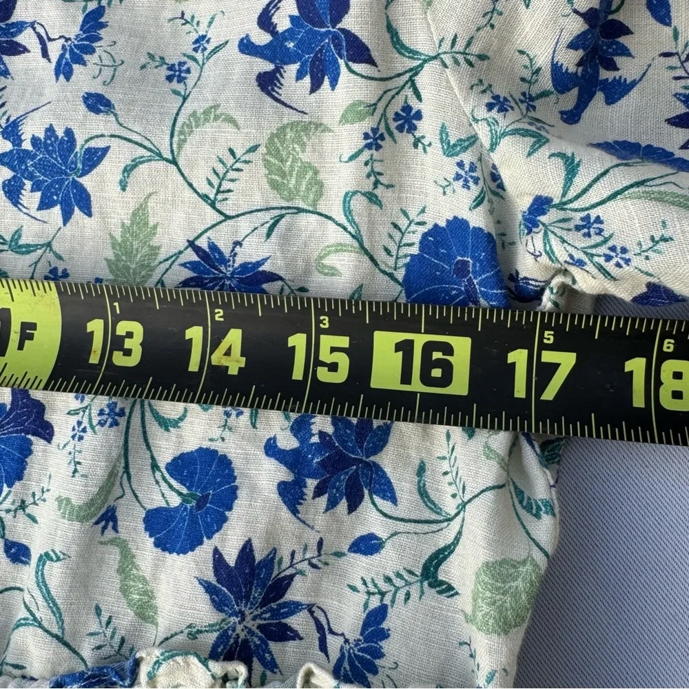 Tuckernuck Bluebird Crawford Dress Linen Blend Floral Small Boho - Picture 6 of 11